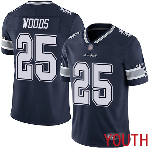 Youth Dallas Cowboys Limited Navy Blue Xavier Woods Home 25 Vapor Untouchable NFL Jersey